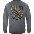 thumbnail image 3 of Firefighter Vintage Firefighter 100% Cotton Charcoal Gray T-Shirt X-Large, 3 of 7