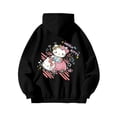 thumbnail image 5 of Suéter con capucha de Hello Kitty con dibujos animados de grafiti divertido de nicho americano para mujer, abrigo holgado y adelgazante de otoño e invierno, 5 of 5