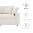 thumbnail image 3 of Modular Sofa Couch, Ivory White, Fabric, Living Kitchen Cafe Bistro Hospitality Restaurant, Modern Contemporary HB34757, 3 of 5