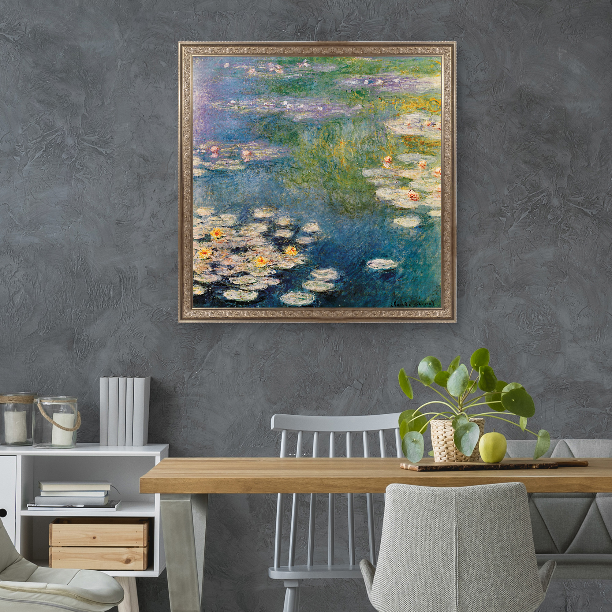 Waterlilies at Giverny Framed Canvas