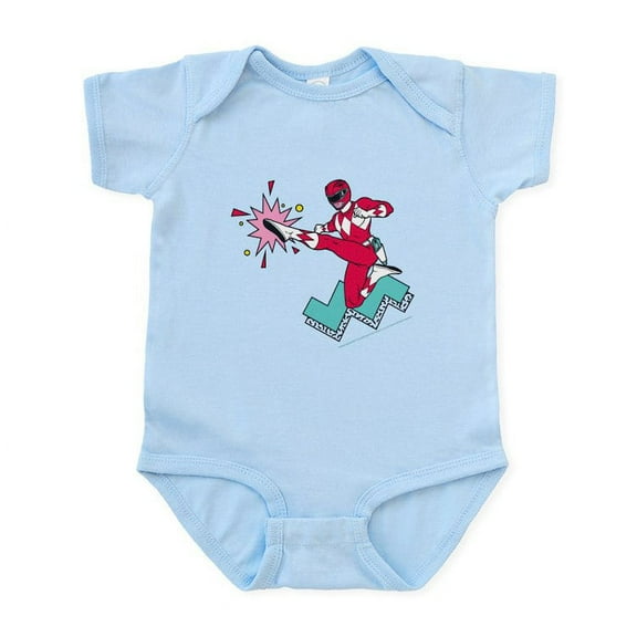 CafePress - Power Rangers Red Ranger Kicking - Baby Light Bodysuit, Size Newborn - 24 Months