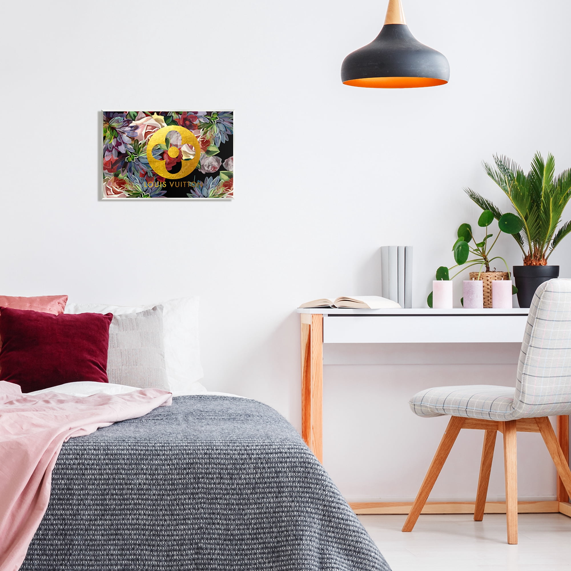 Stupell Industries Floral Glam Fashion Logo Botanical & Floral Painting Unframed Art Print Wall Art, 15 x 10