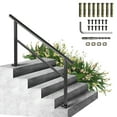 thumbnail image 4 of KFFKFF Outdoor Handrail 165lbs Load Handrail Aluminum Outdoor Stair Handrail 36" x 35" Outdoor Stair Railing Transitional Range from 0 to 50 Staircase Handrail Fits 4-5 Steps, 4 of 8