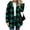 Green, variant on ZZkhGO Women's Hooded Plaid Button‑Front Mid‑Length Jacket Double‑Sided Velvet Warm Coat with Side Pockets for Winter