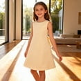 thumbnail image 7 of Cowsor Girls Formal Dress 8 to 13 Years Sleeveless Bow Embellished Gown Elegant Party Dress for Wedding Holiday Graduation Ceremony Special Occasions, 7 of 7