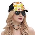 thumbnail image 5 of Lsque Lemon Orange Printed Trucker Hat - Baseball Cap for Men Women - Breathable Mesh Side, Adjustable Fit - for Casual Wear, 5 of 7