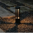 thumbnail image 5 of Gardenised 15.75-Inch Round LED Bollard Path Lights – Durable Decorative Aluminum Wired Landscape Lighting for Walkways, Gardens, Pools, Porches, Driveways, and Surrounding Areas, Black, 5 of 9