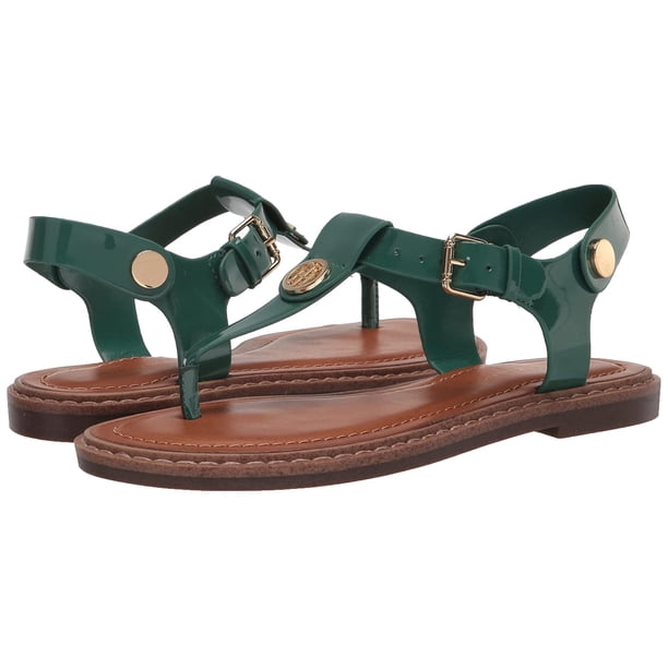 Sandalias Tommy Hilfiger Bennia para mujer, color verde Kelly, talla 7