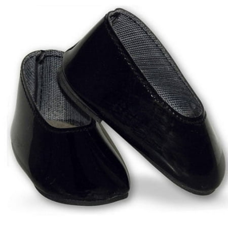18 inch Doll Accessories: Black Patent Shoes