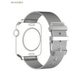 thumbnail image 2 of BadPiggies Stainless Steel Loop Replacement Wristband for Apple Watch Band 38mm 40mm 42mm 44mm iWatch Series 7/6/5/4/3/2/1, 2 of 7