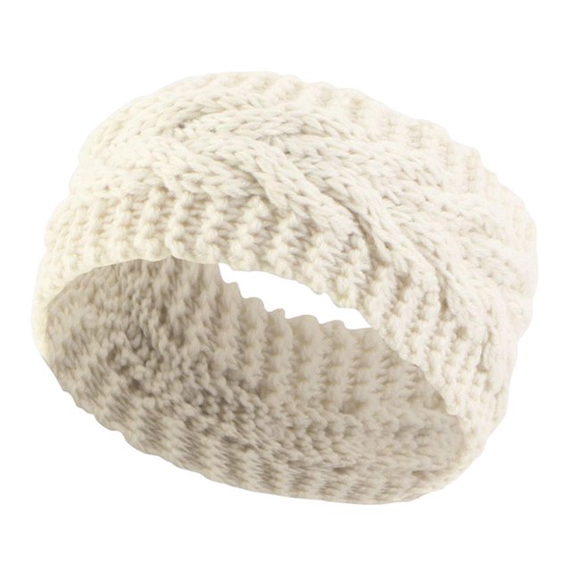 Diadema de punto elástico, diadema, herramienta de maquillaje, turbante para niñas y adultos Beige Salvador Envolturas de cabeza de punto