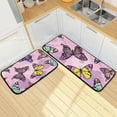 thumbnail image 7 of SKYSONIC Butterfly 2 Pieces Kitchen Rug Cushioned Anti-Fatigue Kitchen Rugs Set for Home Office Laundry,19.7" x 27.6"+19.7" x 47.2", 7 of 7