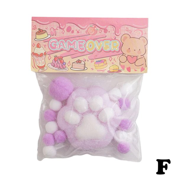 Juguete de descompresión TPR, peluche de gato con forma de garra, rebote lento de PVC