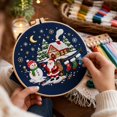 thumbnail image 3 of Christmas Needlepoint and Embroidery Craft Kit Featuring Classic Seasonal Motifs and Premium Threads, 3 of 3