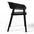 thumbnail image 4 of WestinTrends Playa Outdoor Modern Stackable Plastic Resin Patio Dining Armchair (Set of 2), Black, 4 of 13