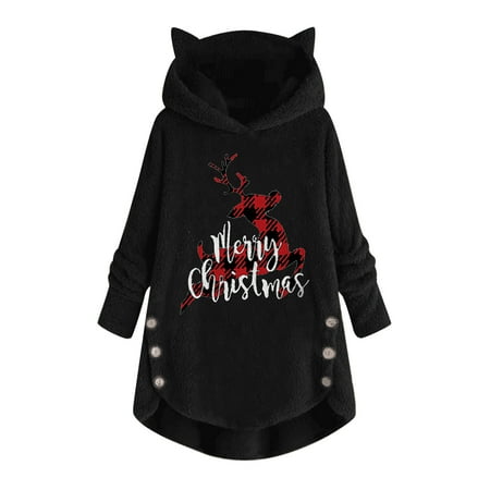 

jsaierl Gothic Sweatshirts for Women Long Sleeved Hooded Sweatshirts Long Sleeved Hooded Sweatshirts
