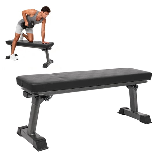 Flat Weight Bench,Foldable Workout Bench for Strength Training for Home Gym,Weight Capacity 264 LB