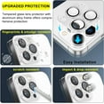 thumbnail image 2 of [2 Pack] Compatible avec iPhone 14 Pro Max / iPhone 14 Pro Protecteur d'Objectif, (iPhone 14 Pro/ 14 Pro Max, Alliage d'Argent), 2 of 5