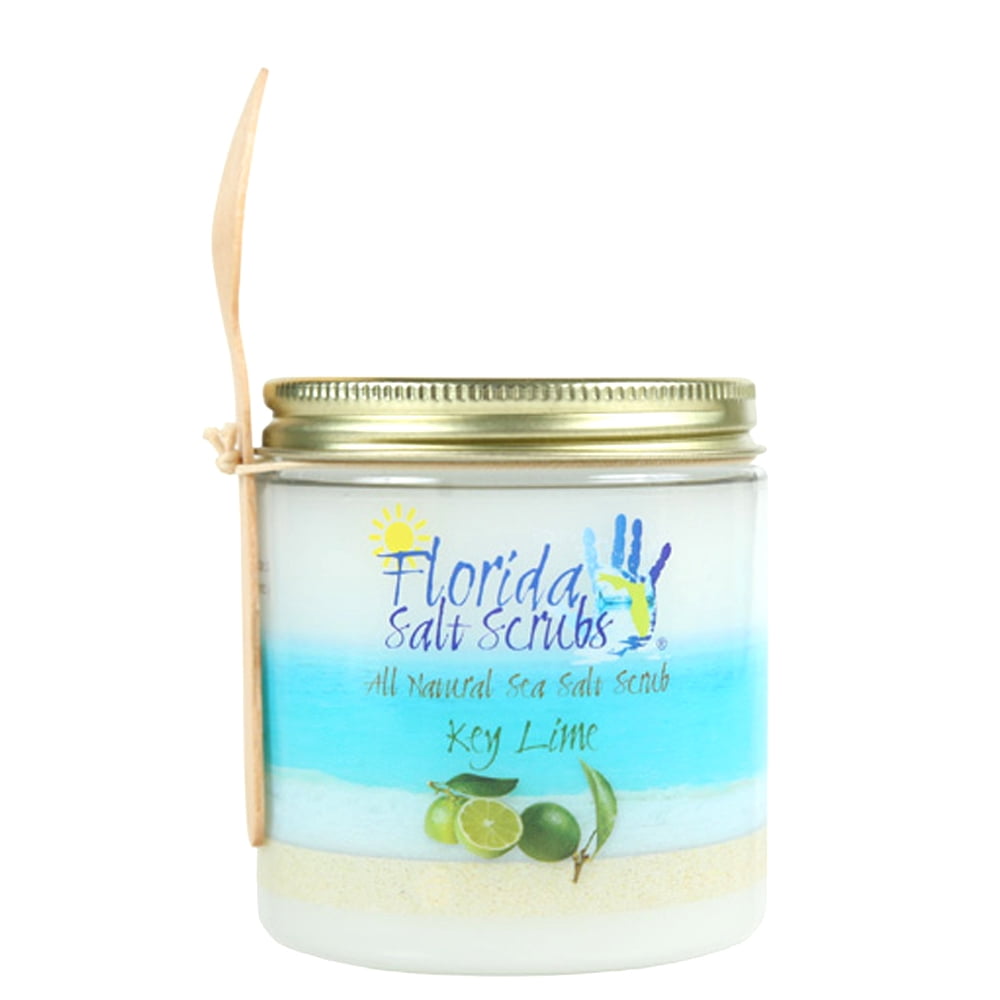 Florida Salt Scrubs Key Lime Body Feet Hands Bath Salt Scrub 12.1 oz