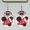 A, variant on WIFKLSIIPG Soccer Earrings Cheerleaders Multicolor Rugby Geometric Wooden Print Cheer Earrings Rugby Cheerleader Earrings Cheer