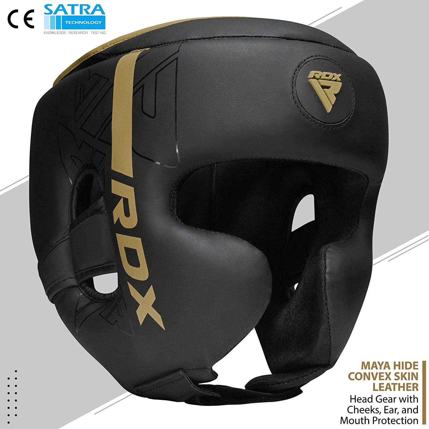 RDX Headgear for Boxing, MMA Training, Adjustable Padded KARA Head Gear for Kickboxing, Sparring, Martial Arts