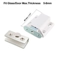 thumbnail image 3 of 5-8mm Glass Door Magnetic Touch Catch Latch Plastic White with Clamp 4 Set, 3 of 4