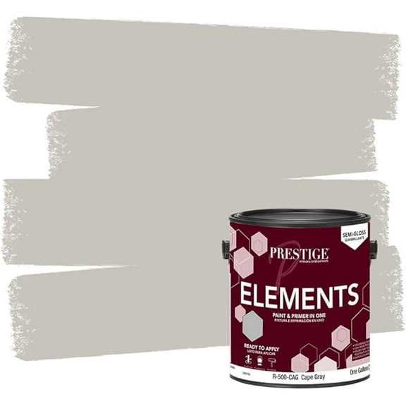 Prestige Paints Elements Interior Paint and Primer in One, Semi-Gloss, 1 Gallon, Cape Gray