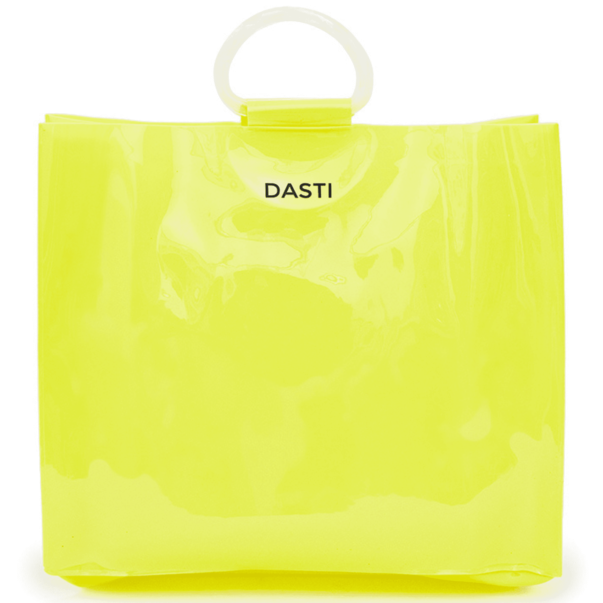 DASTI Black Bag Vinyl Pool Handbag for Women Glossy Waterproof Plastic Tote PVC 