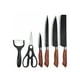 thumbnail image 1 of Juegos de Cuchillos Profesionales de Acero Inoxidable 6 pz madera, 1 of 5
