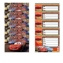Cars McQueen Invitations Cards Stock Bulk Birthday Invite Fill-in Party Supplies Decorations for Boys Girls