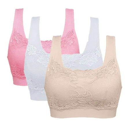 

Miarhb Women period cotton brief underwear 3PC Women s Stretch PushUp Yoga Bra Padded No Underwire Sports Bra Set for me