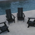 thumbnail image 5 of Merrick Lane Set of 4 Modern All-Weather Poly Resin Wood Adirondack Chairs in Black, 5 of 14