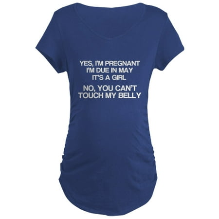 

CafePress - May Baby Girl Funny Maternity Tee - Maternity Dark T-Shirt