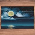 thumbnail image 6 of Ambesonne Night Jigsaw Puzzle, Clouds Full Moon Stars, Heirloom-Quality Fun Activity for Family Durable Cardboard, 1000 pcs, Black Pale Blue Eggshell, 6 of 6