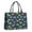 DarkBlue Cartoon Dinosaurs-1, variant on Large Capacity Tote Bag,Dark Blue Colorful Dinosaur and Flower Pattern Handbag Fashion Luxury Tote Bag,15.7"x13"x 5.1" Inches,Laptop Compatible