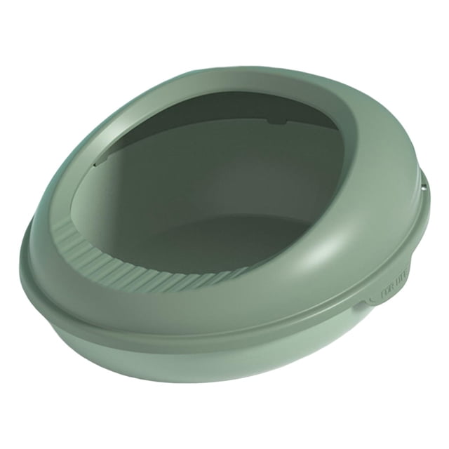Caja de arena para gatos semicerrada Bandeja de borde alto Bandeja de diseño desmontable Salpicaduras Verde jinwen Bandeja de arena para gatos