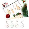thumbnail image 2 of 1 Set Hanging Hook Simple Party Supplies Unique Swirl Design Hanger Decor Multiple Color Christmas Ornament S-Shaped Home Clasp Gold, 2 of 7