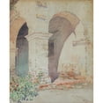 thumbnail image 3 of Gunnar Mauritz Widforss 12x14 Black Modern Framed Museum Art Print Titled - Mission San Juan Capistrano, (1923), 3 of 5