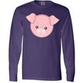 thumbnail image 3 of Inktastic Cute Pig, Little Pig, Pig Head, Pink Pig Long Sleeve T-Shirt, 3 of 5