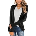 thumbnail image 3 of IROINNID Women's Cardigan Open Front Jacket Solid Color Long Sleeve Casual Ladies Cardigan Coat Outerwear, Black, 3 of 8