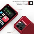thumbnail image 4 of Allytech Rugged Case for iPhone 15 Pro Max Support Magnetic Car Mount, Premium PU Leather Flip Card Cash Holder Pocket Shockproof Anti-Fall Back Case for iPhone 15 Pro Max - Red, 4 of 6