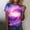 Multicolor R, variant on Bwndum Womens Galaxy Print T-Shirt Short Sleeve Crew Neck Slim Fit All Over Space Nebula Pattern Graphic Tee for Women Plus Size,Size S