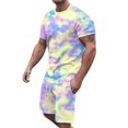 thumbnail image 5 of MKLEKYY Conjunto Deportivo Informal Corto Para Mujer Y Hombre, Ideal Para Vacaciones Y Fitness, Con Mangas Cortas Y Pantalones Cortos, Ideal Para Actividades De Primavera, Verano Y Otoño., 5 of 5