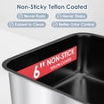 2 Pack 23.6"x 15.7"x 6" NonSticky Coated Stainless Steel Litter Boxes