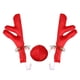 thumbnail image 3 of Kit genérico de astas de reno para coche con nariz, accesorios para coche, adorno navideño fácil de montar. Rojo, 3 of 9