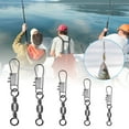 thumbnail image 4 of Fishing Swivels - Rolling Ball Bearing Barrel Swivel with Safety Snaps High Strength Fishing Connector Swivels Stainless Steel Saltwater Strong Solid Rings Fishing Tackle Accessories (100pcs), 4 of 9