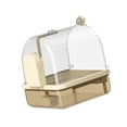 thumbnail image 4 of Baño automático de pájaro loro bañera de loros grandes casas de jaula ducha de pájaros para pájaros pequeños canarios pequeños pájaros medianos Café, 4 of 8