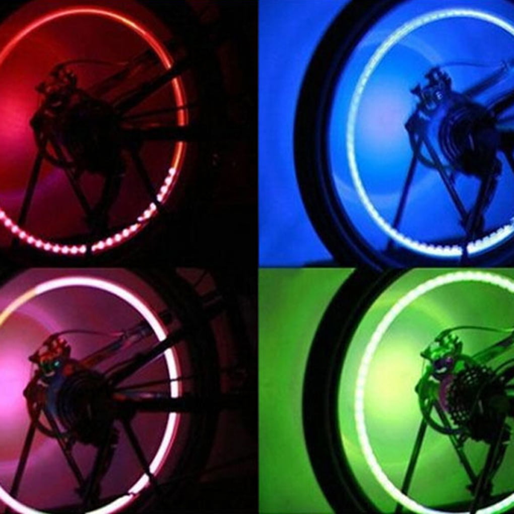 Bike Bicycle Cycling Car Tyre Wheel Neon Valve Firefly Spoke Led Light Lamp NH 