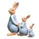 thumbnail image 2 of Garden Statues Rabbit Statue, Polyresin Standing Cute Three Rabbits, Easter Animals Decorations indoor e outdoor, for home and garden Patio Cafe Office gris perfecl Estatua de conejo, 2 of 7