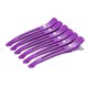 thumbnail image 1 of "Juego de 6 pinzas para cabello en color morado - Incluye 2 bandas elásticas extras, ideales para peinados y tintes", 1 of 6